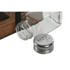 Suola- ja Pippurisirottimet Home ESPRIT Musta Kristalli Akaasia 12 x 6 x 17,5 cm
