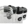 4 caurules Home ESPRIT Melns Metāls Stikls 1 L 1,5 L 1,8 L 10,4 x 10,4 x 26,4 cm