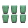 Набор стаканов Home ESPRIT Зеленый Стеклянный С облегчением 300 ml