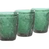 Набор стаканов Home ESPRIT Зеленый Стеклянный С облегчением 300 ml