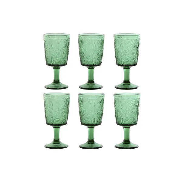 Набор рюмок Home ESPRIT Зеленый Стеклянный 285 ml (6 штук)