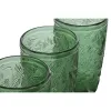 Glāžu komplekts Home ESPRIT Zaļš Stikls Ar reljefu 370 ml (6 gb.)