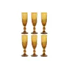 Set of cups Home ESPRIT Amber Crystal 150 ml (6 Units)