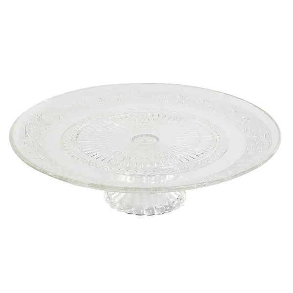 Плоская тарелка Home ESPRIT Прозрачный Стеклянный 33 x 33 x 9,4 cm