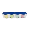 Komplekts ar kafijas tasēm Home ESPRIT Dzeltens Zils Zaļš Rozā Porcelāns 90 ml 4 Daudzums