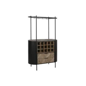 Pulloteline Home ESPRIT Musta Luonnollinen Metalli Kuusi 90 x 36 x 150 cm