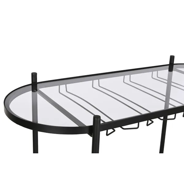 Подставка под бутылки Home ESPRIT Чёрный Натуральный Металл Ель 90 x 36 x 150 cm
