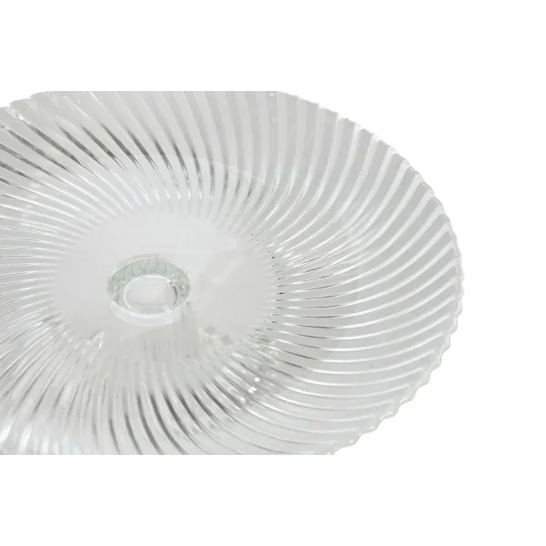 Plakans trauks Home ESPRIT Caurspīdīgs Stikls 20,5 x 20,5 x 7,5 cm