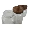 3 indeliai Home ESPRIT Skaidrus Natūralus Silikoninis Stiklas Akacija 600 ml 900 ml 1,2 L 3 Dalys