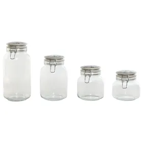 4 indeliai Home ESPRIT Mėlyna Balta Metalinis Silikoninis Stiklas Keramikos dirbinys 800 ml 1 L 1,5 L 2,2 L 4 Dalys
