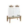 Drinks dispenser Home ESPRIT Silicone Bamboo Crystal Plastic 5,5 L 37 x 25 x 46 cm