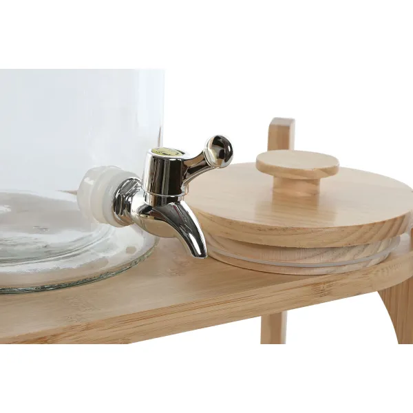 Dzērienu padevējs Home ESPRIT Silikona Bambuss Stikls Plastmasa 5,5 L 37 x 25 x 46 cm