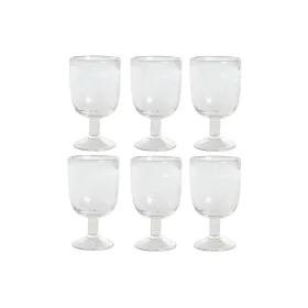 Setti laseja Home ESPRIT Läpinäkyvä Kristalli 300 ml 8 x 8 x 14 cm (6 osaa)