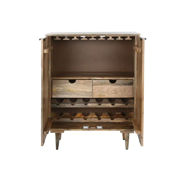 pudeļu statīvs Home ESPRIT Balts Mango koks 84 x 41 x 108 cm