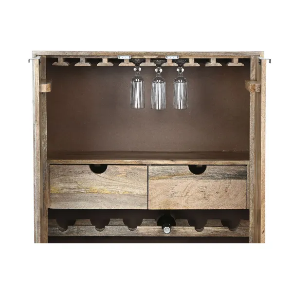pudeļu statīvs Home ESPRIT Balts Mango koks 84 x 41 x 108 cm