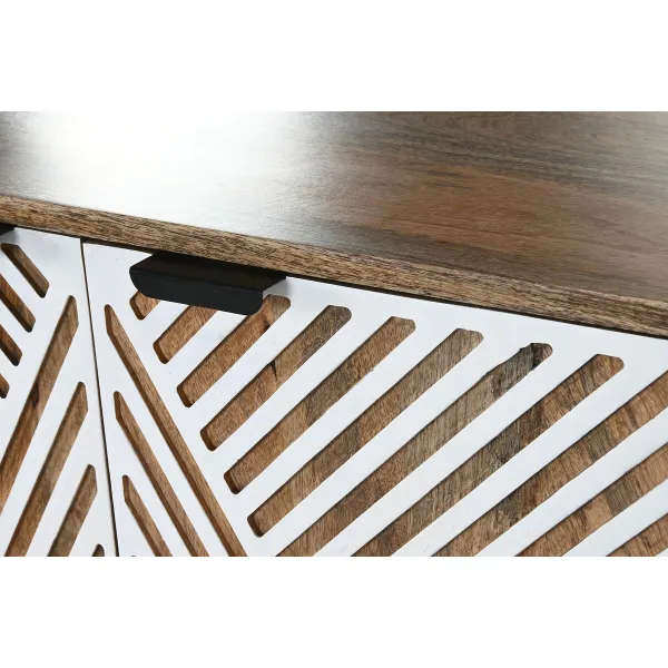 pudeļu statīvs Home ESPRIT Balts Mango koks 84 x 41 x 108 cm