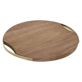 Pjaustymo lentelė Home ESPRIT Auksinis Natūralus Metalinis Akacija 32,3 x 31,3 x 1,4 cm