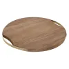 Pjaustymo lentelė Home ESPRIT Auksinis Natūralus Metalinis Akacija 32,3 x 31,3 x 1,4 cm