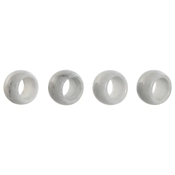 Paperiteline Home ESPRIT Valkoinen Marmori 4,8 x 4,8 x 3,3 cm 4 Kappaletta