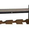 Bottle rack Home ESPRIT Black Natural Wood Metal Crystal 102 x 32 x 60 cm