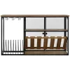 Подставка под бутылки Home ESPRIT Чёрный Натуральный Деревянный Металл Стеклянный 102 x 32 x 60 cm