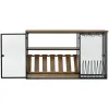 Bottle rack Home ESPRIT Black Natural Wood Metal Crystal 102 x 32 x 60 cm