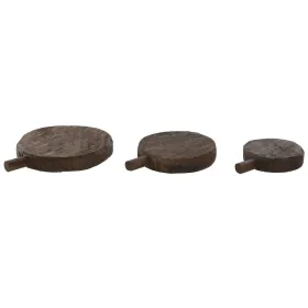 Pjaustymo lentelė Home ESPRIT Ruda Juoda Akacija Natūralus 30 x 25 x 4 cm (3 Dalys)
