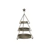 Vaisių dubuo Home ESPRIT Auksinis Metalinis 43 x 43 x 79 cm Naujametinė eglutė