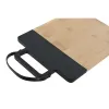Leikkuulauta Home ESPRIT Musta Luonnollinen Polyuretaani Bambu 35,5 x 21 x 1,1 cm
