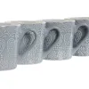 4-osainen mukisetti Home ESPRIT Sininen Kivitavara 340 ml 13 x 9,5 x 9,2 cm Mandala