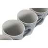 4-osainen mukisetti Home ESPRIT Sininen Kivitavara 340 ml 13 x 9,5 x 9,2 cm Mandala