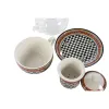 Чайник Home ESPRIT Жёлтый Красный Стеклянный Фарфор 1 L (4 штук)