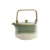 Teapot Home ESPRIT White Green Bamboo Porcelain 1 L