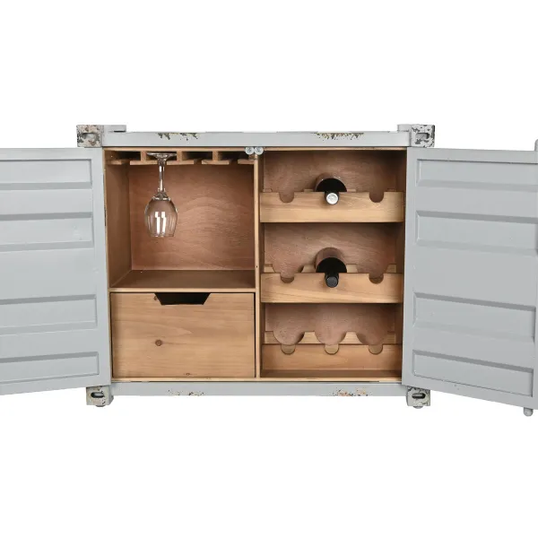 Подставка под бутылки Home ESPRIT Серый Небесный синий 77 x 41 x 64 cm