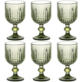 Setti laseja Home ESPRIT Vihreä Kristalli 8 x 8 x 14,5 cm (6 osaa)