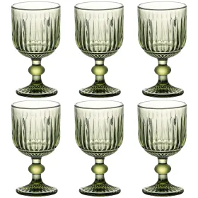 Setti laseja Home ESPRIT Vihreä Kristalli 8 x 8 x 14,5 cm (6 osaa)
