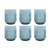 Set of glasses Home ESPRIT Blue Crystal (6 Units)