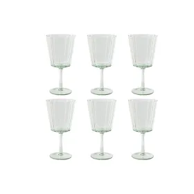 Setti laseja Home ESPRIT Vihreä Kristalli 9 x 9 x 17,8 cm (6 osaa)