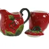Молочник и сахарница Home ESPRIT Красный Керамика 15 x 10 x 11 cm 2 Предметы