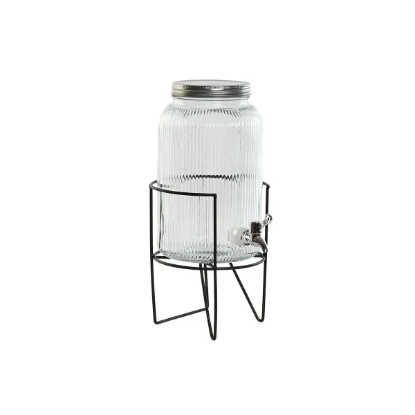 Vesiautomaatti Home ESPRIT Musta Metalli Silikoni Kristalli ABS 5 L 19,6 x 23,5 x 40,5 cm