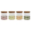 Alavas Home ESPRIT Geltona Žalia Natūralus Kamštis Silikoninis Borosilikatinis stiklas Shabby Chic 700 ml (4 vnt.)