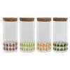 Alavas Home ESPRIT Geltona Žalia Natūralus Kamštis Silikoninis Borosilikatinis stiklas Shabby Chic 1,4 L (4 vnt.)