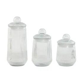 3 caurules Home ESPRIT Caurspīdīgs Silikona Stikls 1,4 L 3 Daudzums