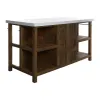 Kitchen furniture Home ESPRIT White Brown 168 x 76 x 92 cm