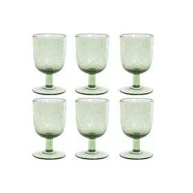 Setti laseja Home ESPRIT Vihreä Kristalli 300 ml 8 x 8 x 14 cm (6 osaa)