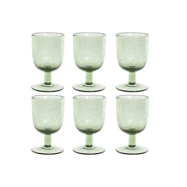 Набор рюмок Home ESPRIT Зеленый Стеклянный 300 ml 8 x 8 x 14 cm (6 штук)