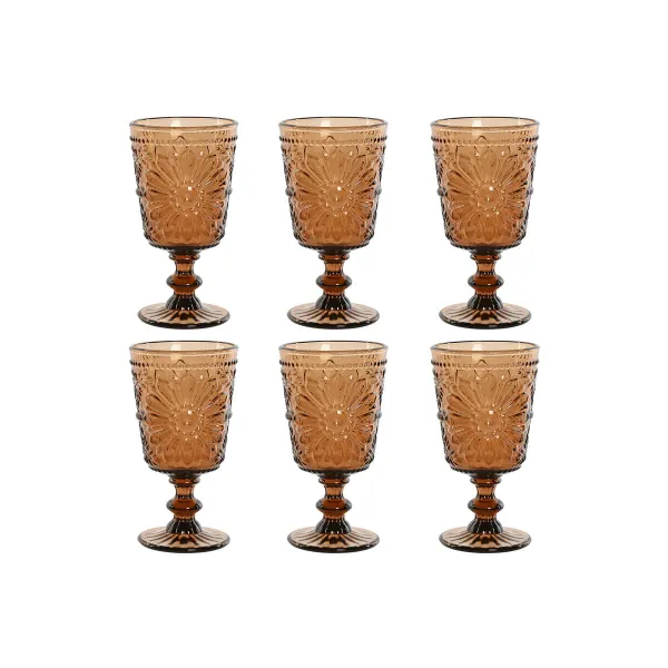 Набор рюмок Home ESPRIT Стеклянный 8,5 x 8,5 x 16,3 cm (6 штук)