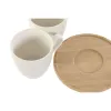 Набор из кофейных чашек Home ESPRIT Белый Бамбук Фарфор 90 ml