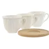 Набор из кофейных чашек Home ESPRIT Белый Бамбук Фарфор 90 ml
