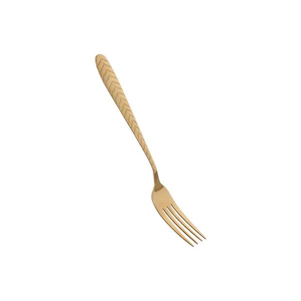 Ruokailuvälineet Home ESPRIT Kullattu Ruostumaton teräs 2 x 0,4 x 22,5 cm 16 Kappaletta